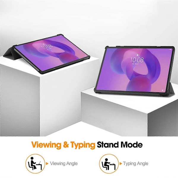 For Lenovo Idea Tab Pro Deksel Anti-Fall Lær Stativ Nettbrettdeksel - (FMY) Multicolor Grey