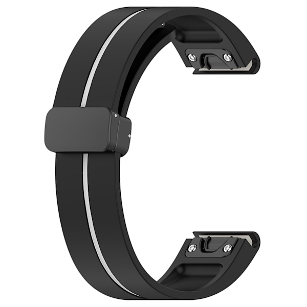 Urklokkebånd i svart spenne med dobbel farge for Garmin Tactix 7 Pro/Fenix 7X/6X/6X Pro/5X Plus 26 mm (FMY) Multicolor Style F Garmin Tactix 7 Pro