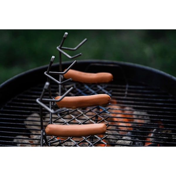Pølse-Rister, Rustfrit Stål Tre-Mands Stick Figur Grill, Sjov Grill-BBQ Grill Gave til Far, Mænd -1stk (FMY)