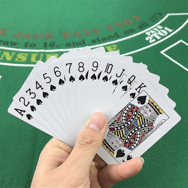2 sarjaa/erä Muoviset Pelikortit Vedenpitävät Texas Hold'em Pokerikortit Kapea Merkki Pvc Pokerit Lautapeli 2.28*3.46 Tuumaa  (FMY) 1Red And 1Blue