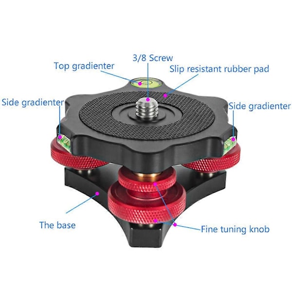 LP-64 Tri-wheel Presisjonsniveller med Libelle Gradienter 3/8\" Skruehull (FMY)
