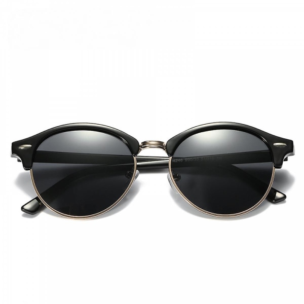 Runde solbriller | Polariseret UV-beskyttelse | Farverige spejlsolbriller til kvinder | Retro Designer (FMY)