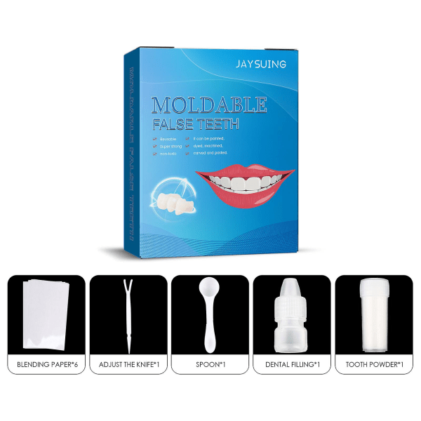Hampaiden täyttöpakkaus Hampaiden täytön korjaussarja Väliaikainen hampaiden korjaus, sementtihammasväli Falseteeth Solid Glue Set (FMY)