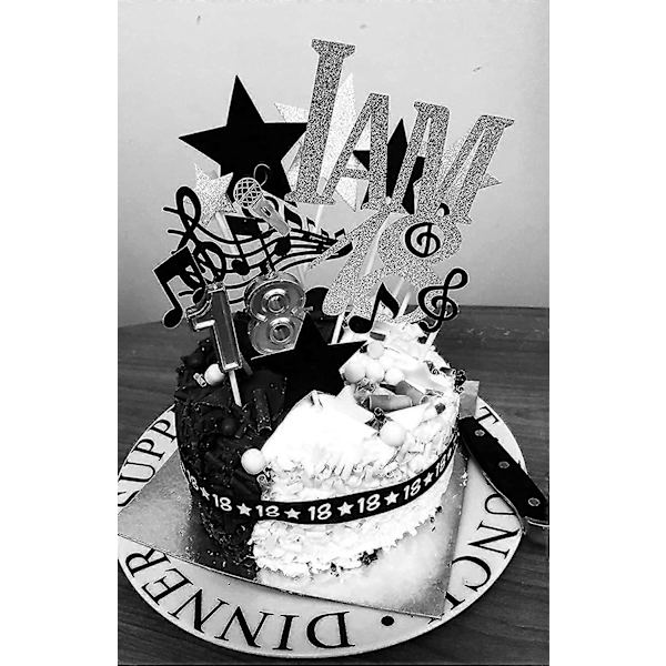 Musikknoter Kake Toppers, Musikktema Bursdagsfest Tilbehør, Musikknoter Cupcake Toppers Gitar Kake Toppers For Musikkfest Baby Shower (FMY)