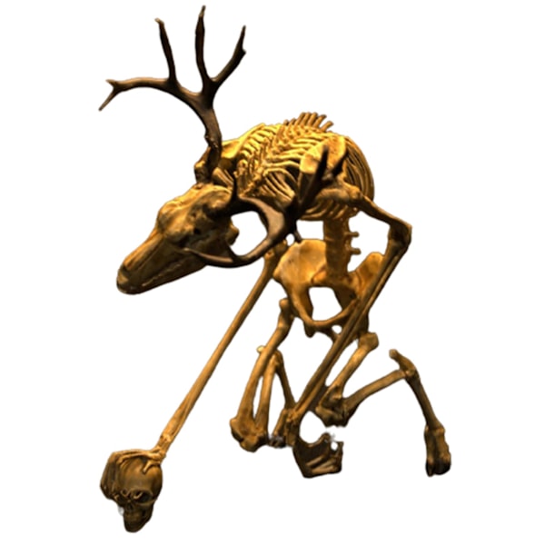 Wendigo-skjelett kuriositetskabinett harpiks skrivebordsornament hjemmekontor dekorasjon (FMY) A