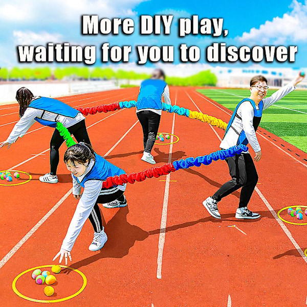 Utomhus Team Develop Sport Leksaker Elastisk Rep Cirkel Sydost Nordväst Löpning Push Spel Sensorisk Rep (FMY) 4m