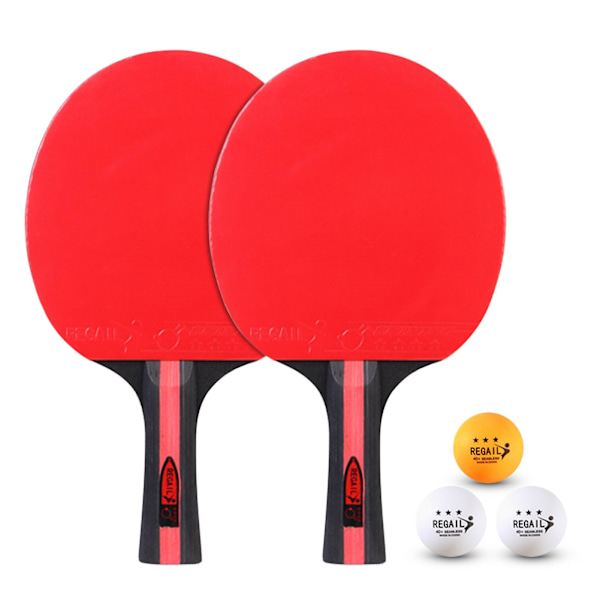 Ping Pong-racket Bordtennisracket med Bärväska (FMY) Red paddle and ball set