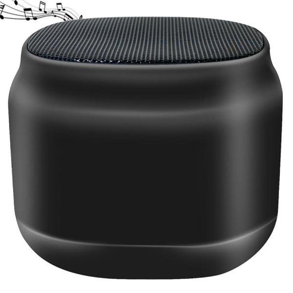 Trådløse bærbare mini Bluetooth-høyttalere med stor lyd, trådløs stereo, metallhus, minimalistisk design, android/ipad/iphone svart (FMY)