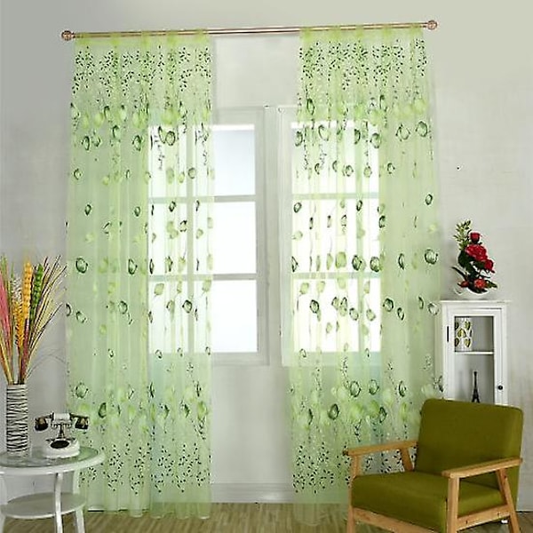 Nyttig Tyllgardin Vaskbar Tynn Polyester Glatt Overflate Transparent Gardin for Innendørs (FMY) beige