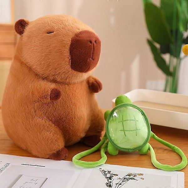 Capybara Serie Plyslegetøj Sjov Cosplay Jordbær Skildpadde Poop Hamburger Bolle Lotus TV Serie 1988 Frugt Mad Dekoration Fyldt Dyr (FMY) a t