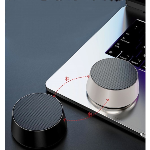 Case packad, bärbar Bluetooth högtalare, kort design, perfekt minihögtalare för dusch, rum, cykel, (guld) (FMY)