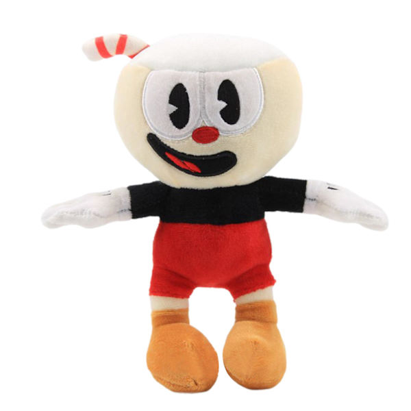 Söt Cuphead Videospel Plyschleksak Mjuk Fylld Docka Mughead Julgåva För Barn (FMY) Red
