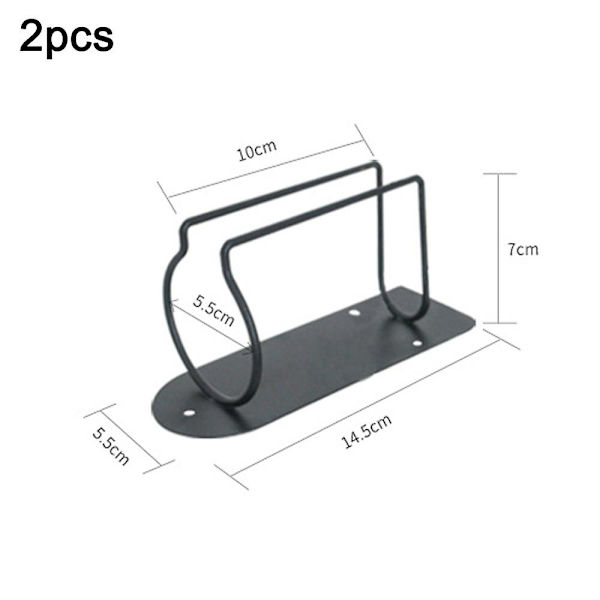 2-pack väggmonterad hållare för hårtrimmer, förvaringsställ för elektriska hårtrimmers för frisörverktyg (FMY) black