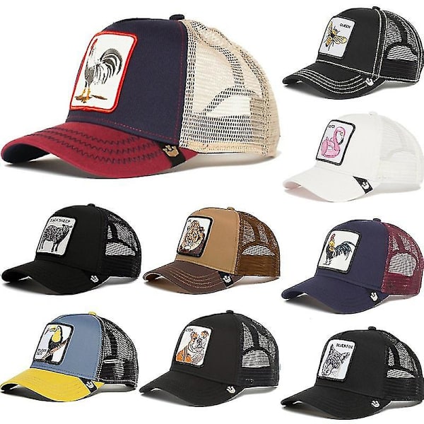 Goorin Bros. Trucker Hat Herr - Mesh Baseball Snapback Cap - The Farm (FMY) Flamingo Black Blue Red