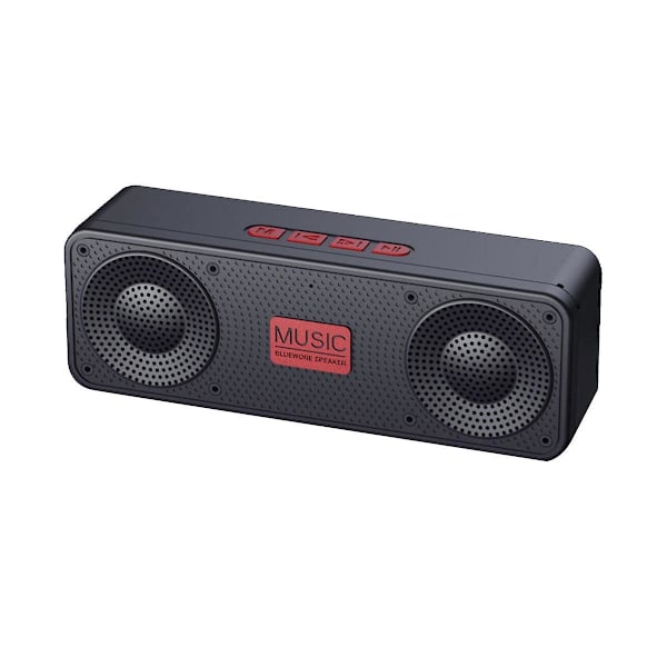 Kannettava FM-radio langaton Bluetooth 5.0 TWS -kaiutin Mini MP3-musiikkisoitin tukee TF-korttia U-levyä U BlackRed