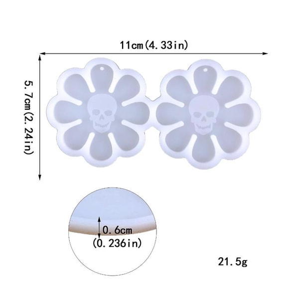 Halloween Ørepynt Resin Mold Smykke Støpeform Silikon Henger Mold Epoxy Resin Mold For Resin Smykke DIY Håndverk  (FMY)