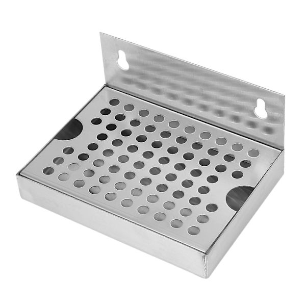 Veggmontert øldrippeskuff uten avløp 304 rustfritt stål hjemmebrygget tapping øl (FMY) Silver