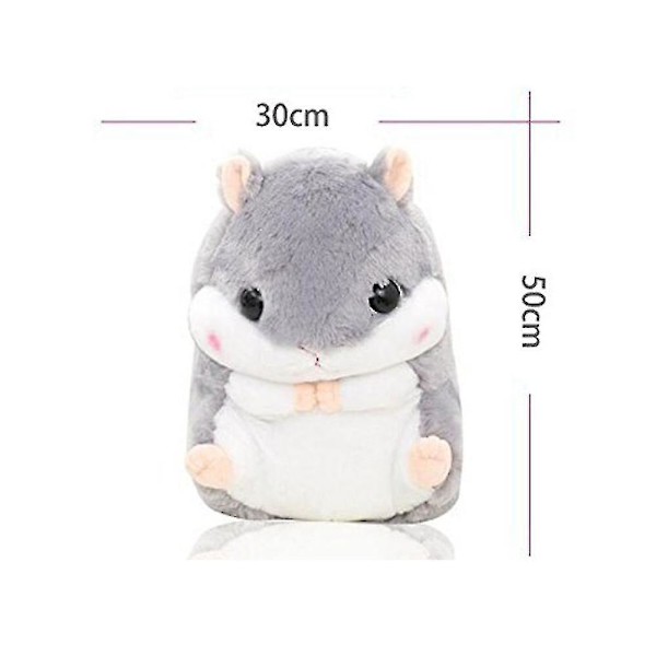 Søt plysj hamster utstoppede dyr leker med teppe (FMY) gray