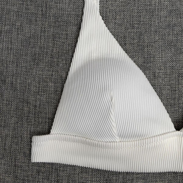 Naisten pehmustettu kaula-aukko, 2-osainen Push Up -uimapuku, paljastava stringi Bikinit V alaosa -tyyliset brasilialaiset alaosarintaliivit (FMY)