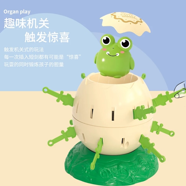 Mini Pirate Bucket Plug-in Party Temppu Vanhemman ja Lapsen Interaktiivinen Peli Pirate Egg Työpöytä Leikki (FMY) green frog