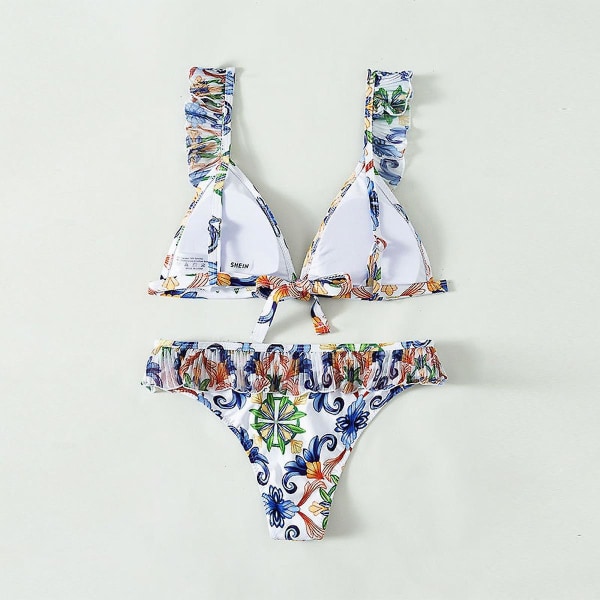 Bikini badedrakt slips for kvinner, lav vekst todelt badedrakt (FMY)