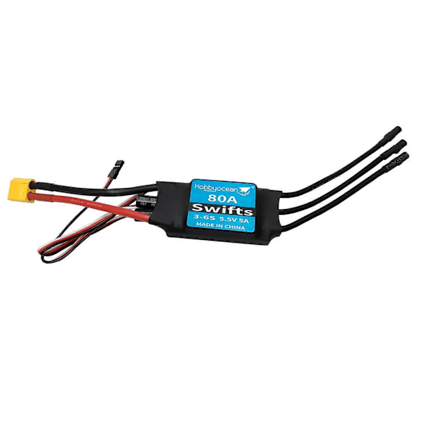 80A ESC Hastighedskontrol XT60 Stik til RC FPV Quadcopter RC Flyvemaskiner Helikopter Drone Model Reservedel (FMY) blue