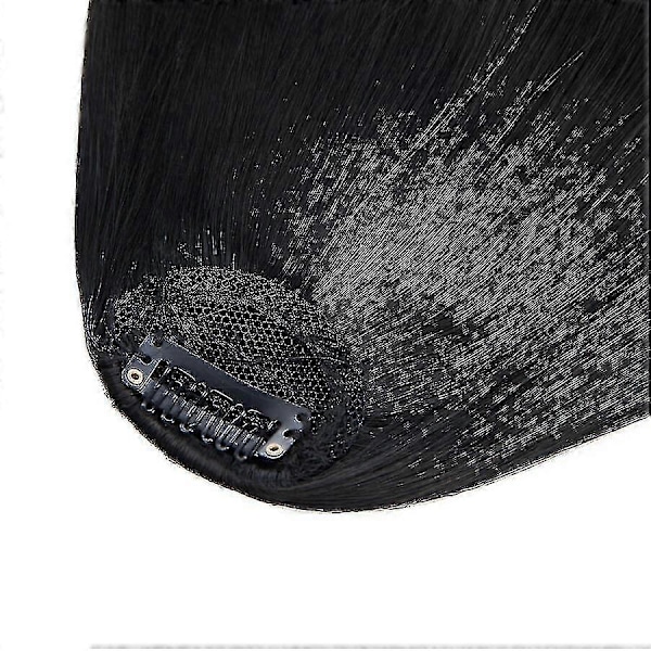 Clip-in Hårpannelugg Extensions Fransk Hårpannelugg Ryddig Hårpannelugg Hårdeler (FMY) black 28cm