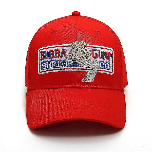 1994 Bubba Gump Shrimp Co. Baseballhatt Forrest Gump Caps Kostyme Cosplay Broderte Snapback Caps Menn & Kvinner Sommerhatt (FMY) Snapback Cap Red