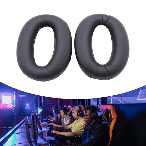 Erstatning for Sony WH-1000XM2 Headset Øreputer Øreputer Svamp Puter Black