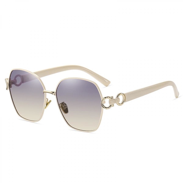 Polariserade solglasögon för kvinnor män Uv-skydd metallbåge Klassiska trendiga solglasögon (FMY)