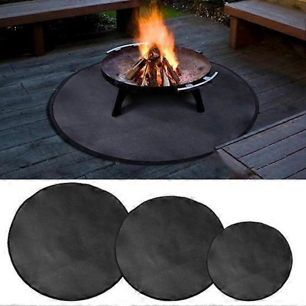 24/32/36 tommer Bålpanne Matte Rund Varmebestandig Bærbar Brannsikker Gulvbeskyttelsesmatte for Grill (FMY) 32 Inch