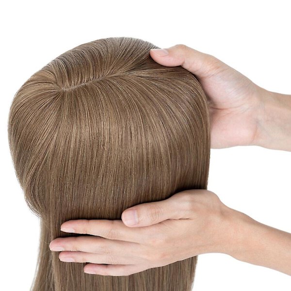 Lång Rak Clip-In Topp med Lugg Syntetiska Hårperuker (FMY) light brown 18inch