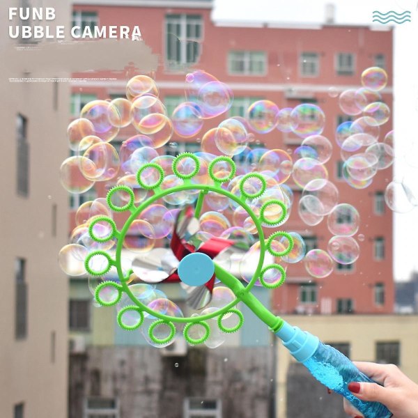 Barns väderkvarn bubbla maskin leksak Bubble Stick Färgglad bubbla porös bubbla väderkvarn leksak (FMY)