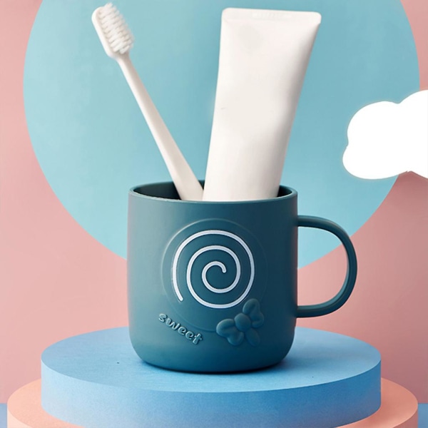 Söt Lollipop Munvattenkopp Tvättdrickskopp med handtag Gurgelkoppar Morgontandborste Flaskhållare (FMY)