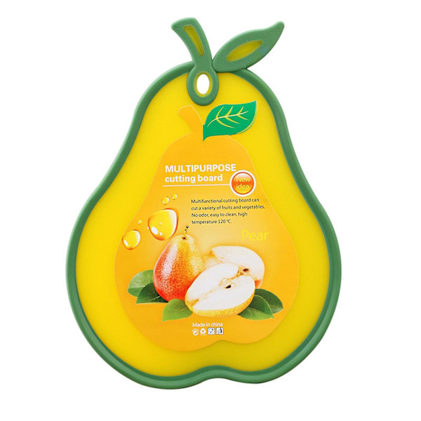 Fruktformet skjærebrett for frukt og grønnsaker, kjøkkenbrett (FMY) Pear