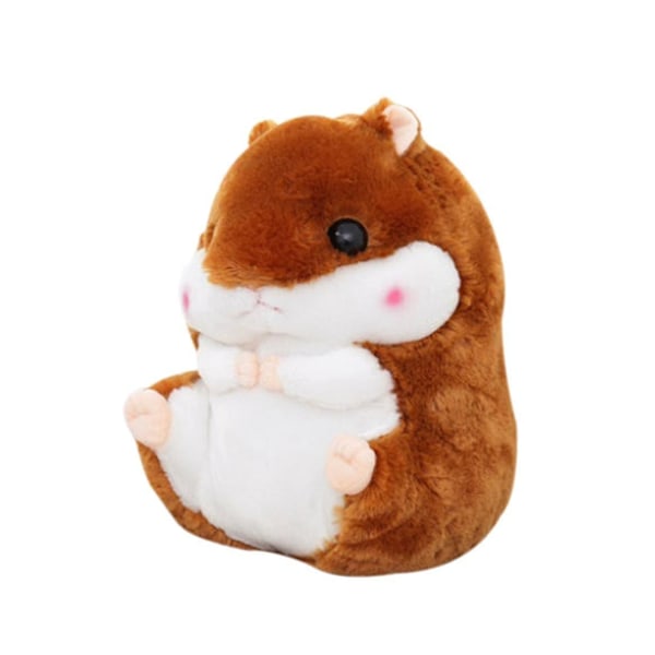 Søt plysj hamster utstoppede dyr leker med teppe (FMY) coffee
