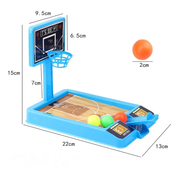 Basketballskydelegetøj, bordbasketballspil sæt med basketballbane, bevægelseskurv, lys og score sjov sport (FMY)