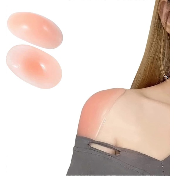 Silikon Skulderputer, Usynlige Pustende Skulderstroppputer Antislipp Push-up Puter, Gjenbrukbare Limskulderforsterkere - 2 Par (FMY) 2Pairs Skin Tone