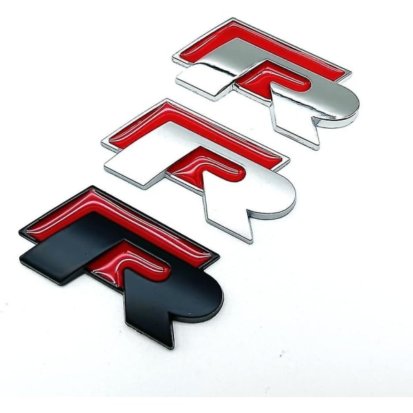 Golf R Emblem For Golf R Golf R-line Gti Trunk Emblem (svart Silver) (FMY)