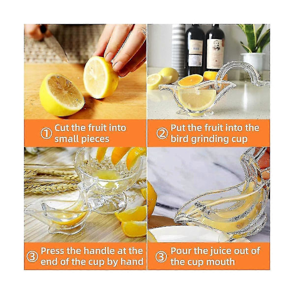 Citronpresser, Citronpresser, Akryl Citron Manuel Saftpresser, Fugl Citronpresser (6 stk)  (FMY)