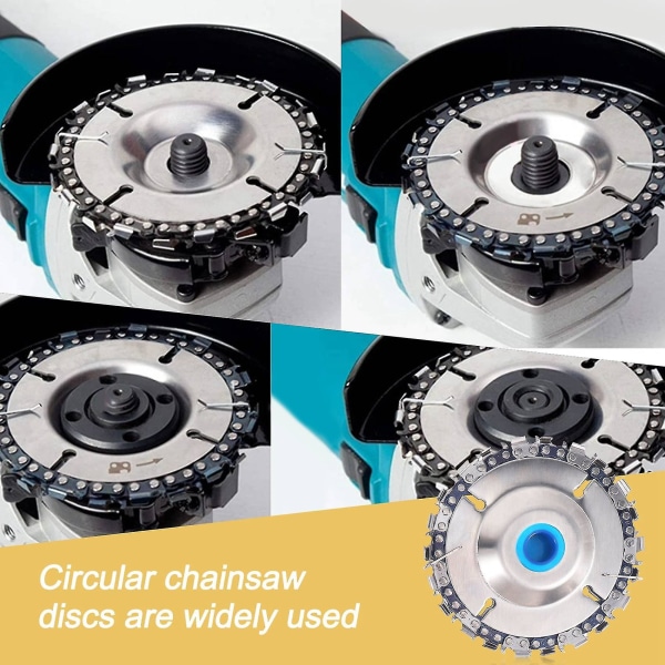 Wood Carving Chain Disc - With 3 Pcs Of Extra Circlets, 7/8 Inch Arbor Wheel Grinding, Shaping Circ  (FMY)