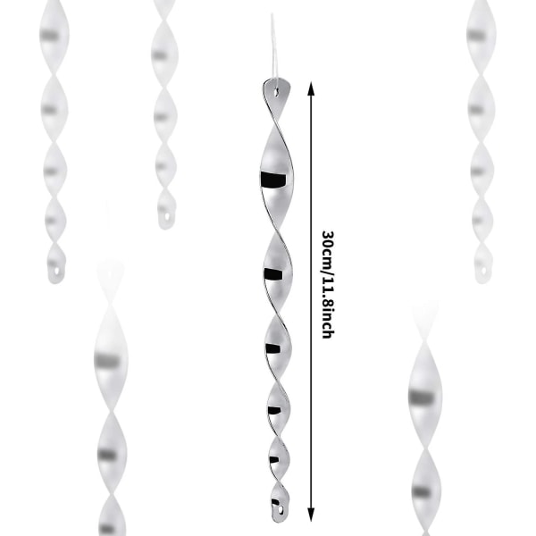 Sett med 12 Reflekterende Vindspiraler, Fugleskremsel (FMY)