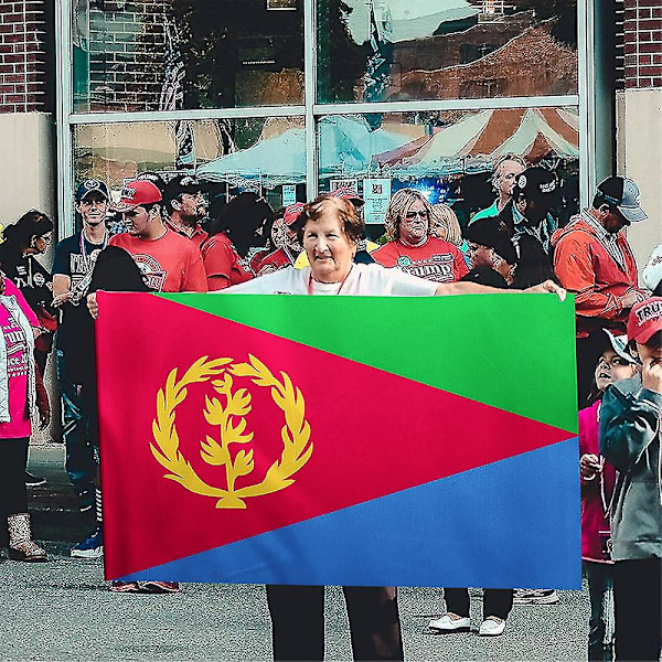 Eritreansk flaggbanner 90x150cm  Polyester hängande eritreanska nationalflaggor  För dekoration KR  (FMY)