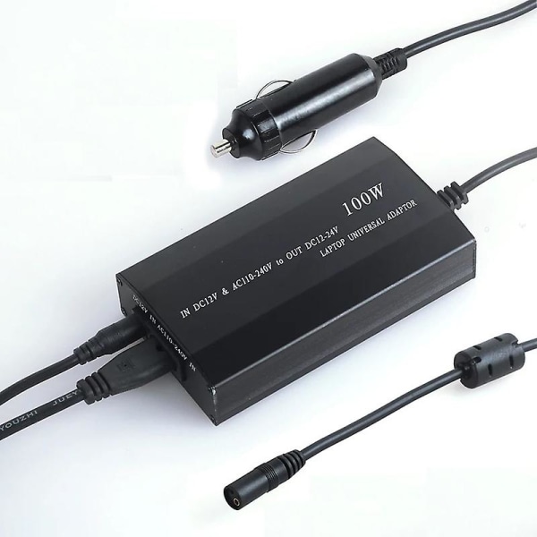 Universal 5v-24v vekselstrømadapter Justerbar billader usb5v strømforsyning 100w 5a bærbar PC Wit (FMY) Black