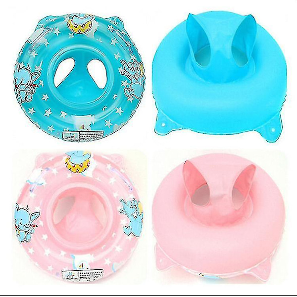 Svømme Float Ring Til 3-36 Måneder,   Nakke Float Med Float Sæde, Svømmebassin Badetilbehør  (FMY) Blue Frog