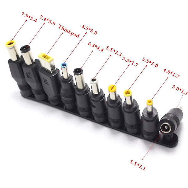 Universal DC 5,5 mm x 2,1 mm kontakter laderomformer bærbar adapter Hfmqv  (FMY)