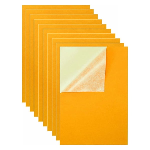 10 Stycken Självhäftande Filtark Självhäftande Filtark Tygfoder Skala och Fäst Filtark för Lådor och Boxar (FMY) yellow