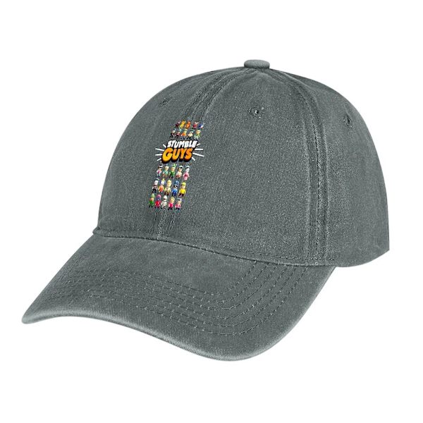 Stumble Guys karaktärer presenter för barn födelsedagspresenter Cowboyhatt Snapback keps Strand födelsedag hatt hatt för kvinnor herr (FMY) Gray