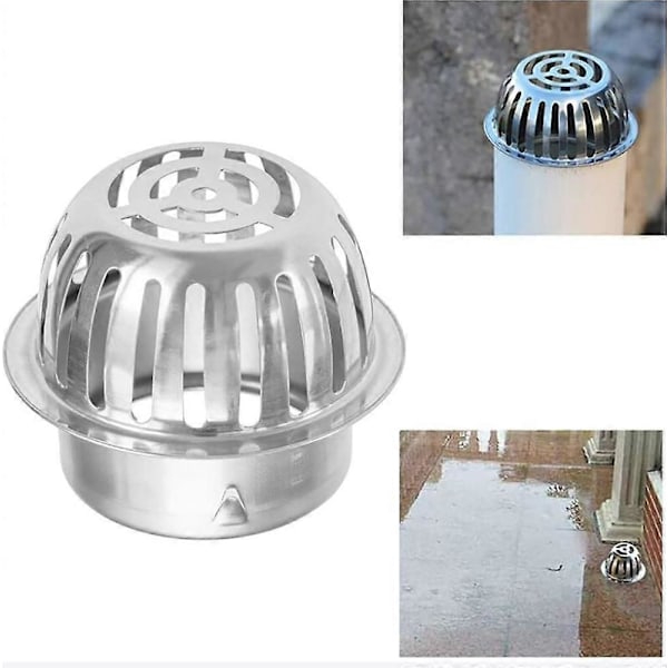 Tagrendebladbeskyttelse - tagrendebeskyttelse bladstop bladfanger rustfrit stål nedløbsrørssi 90 mm tagrender bladbeskyttelse bruges f(FMY)
