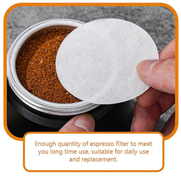 100 st Papperskaffefilter Engångs kaffefilterpapper Espressofilterpapper (FMY) White 5.1X5.1CM